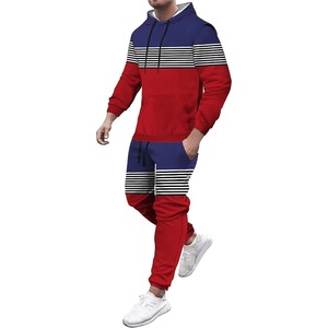 Chándal deportivo para hombre, cómodo, de alta calidad, 95% poliéster, 5% spandex, estampado en Color, conjuntos de chándal para hombre - Product Image 5