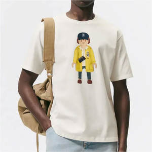 DTG เสื้อยืดพิมพ์ลายแนวสตรีทเสื้อยืดเปล่าสำหรับผู้ชายไซส์พิเศษเสื้อยืดไร้รอยต่อสำหรับผู้ชายเสื้อยืดโอเวอร์ไซส์ที่กำหนดเอง - Product Image 1