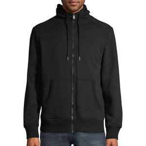 Veste softshell coupe-vent respirante et imperméable pour hommes pour l'hiver, la randonnée en plein air, col montant 100% polyester bas - Product Image 2