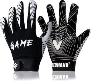 Gants de Football pour jeunes pour adolescents Gants récepteurs respirants antidérapants pour la formation scolaire Enfants Impression en silicone personnalisée - Product Image 1