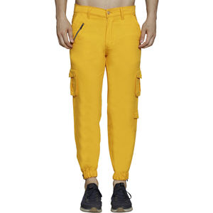 Pantalones cargo de cintura media para hombre, ajuste relajado con bolsillos para ropa de calle funcional elegante Vibe en tendencias de moda - Product Image 1