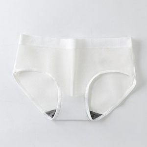 กางเกงในผ้าฝ้าย2025เอวสูงป้องกันไฟฟ้าสถิตย์ล้างได้ป้องกันการรั่วซึมสำหรับผู้หญิงชุดชั้นในถักลายทุกวันโลโก้เอว - Product Image 3