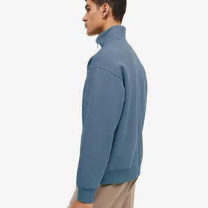 OEM ODM Custom Factory Winter Plain Dyed <b>Half</b> <b>Zip</b> <b>Sweatshirts</b> for <b>Men</b> High Quality Premium Design 100% Cotton Fleece Quick Dry - Product Image 2