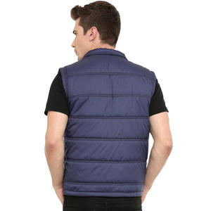 Venta al por mayor hombres Etiqueta Privada parche trabajo burbuja Puffer chalecos OEM sin mangas acolchado bordado Logo chaleco - Product Image 2