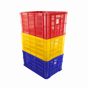 <strong>Stackable</strong> Storage <strong>Crates</strong> High Quality <strong>Plastic</strong> Vented <strong>Crate</strong> for Food Fruits Vegetable Logistics Storage Box - Product Image 1