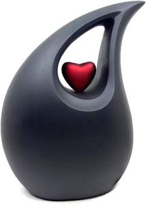 Urnas de Cremación en Forma de Lágrima de Aluminio Negro, Mejor Precio al por Mayor para Urnas Funerarias de Adultos en Forma de Lágrima Hechas en India - Product Image 5