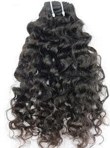 Extensions de cheveux bouclés noirs indiens Remy de haute qualité, non traités, provenant d'un seul donneur, cheveux vierges bruts, extrémités tirées individuellement, cheveux bruts - Product Image 2