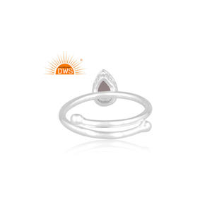 Superventas plata fina chapada en oro piedra lunar gris Natural piedra preciosa fabricante de joyería personalizada - Product Image 2