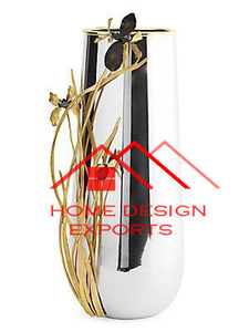 Prix de gros Fournisseur de vase en métal Décoration de table basse de chambre à coucher de luxe pour la maison Vase à fleurs Matl - Product Image 3