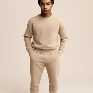 Chándal Vintage lavado con ácido personalizado para hombre, Conjunto de sudadera con capucha y pantalones de chándal de retazos desgastados - Product Image 6