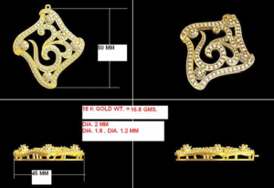 Colgante de Oro con Diamantes, Dijes y Colgantes de Diamantes de Lujo - Product Image 1