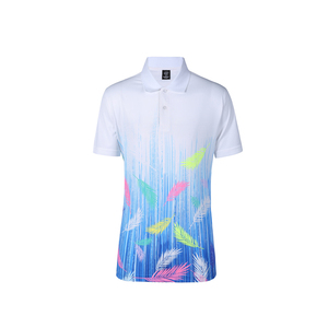 เสื้อยืดโปโลระบายอากาศได้ดีทนทานสไตล์ไม่ซ้ำใครระเหิดธรรมดาด้วยลวดลายพิมพ์ลายที่ไม่เหมือนใครในสีที่ต่างกัน - Product Image 5