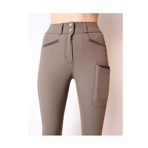 New Women's Horse Riding Pants Full <b>Seat</b> Grip Equestrian Wear Custom Manufacturing Wholesale Bulk Breeches - Product Image 4