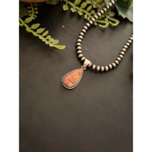 Colgante Artesanal Navajo con Incrustaciones de Piedras Variadas y Plata de Ley, Amuletos Únicos y Elegantes - Product Image 3