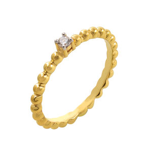 925อัญมณี CZ ชุบทองแหวนเงินแท้ - Product Image 1