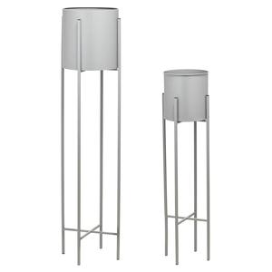 Jardinière en métal émaillé en fer haut avec support maison salon Patio extérieur Pot de fleur décoratif et jardinière Design de Style ferme - Product Image 2