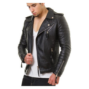 Chaqueta de cuero de cordero negro para hombre, chaquetas de cuero de moda, chaquetas de cuero de paquistaní - Product Image 2
