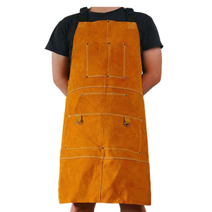 Delantal de soldadura de cuero resistente para uso en soldadura, delantal de soldadura de cuero de vaca resistente al fuego, delantal de seguridad en el trabajo - Product Image 5