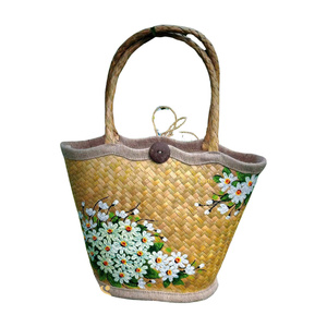 [Vente chaude 2025] Les sacs à main pour femmes sont fabriqués à la main, méticuleusement tissés à partir d'herbe d'amande, produits du Vietnam - Product Image 4