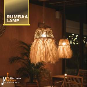 Lámpara RUMBAA, Artesanía de Corteza de Árbol de Plátano y Abacá - Product Image 1