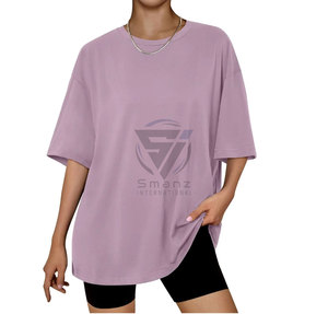 Groothandel Dames T-<span class=keywords><strong>shirts</strong></span> Zomer Effen Kleur Regular Fit Halve Mouw T-shirt <span class=keywords><strong>Spandex</strong></span>/Katoen Ronde Hals Ecologisch Ademend - Product Image 1