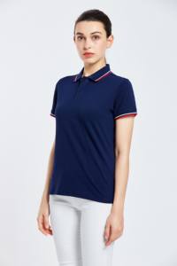 Polo à col intercolor de haute qualité anti-rides et anti-rétrécissement pour hommes et femmes T-shirt polo de même style pour hommes - Product Image 3