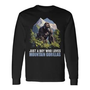 Camiseta de manga larga Just A Boy Who Loves Mountain Gorillas - Product Image 1