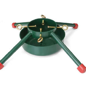Soporte de árbol resistente para árboles de Navidad reales Base verde pesada con depósito de agua y tornillos laterales de bloqueo - Product Image 6
