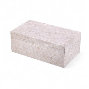 Boîte de rangement pour bijoux en nacre artisanale, incrustation de coquillages pour une organisation élégante de la maison - Product Image 1