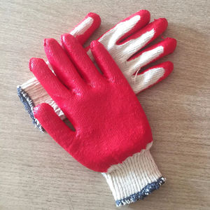 Gants en latex enduits de caoutchouc vietnamien Gants de travail de sécurité antidérapants anti-coupures Semi-revêtement Coton réutilisable Protection Jardins - Product Image 1