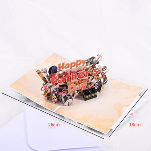 Cartes de vœux 3D faites à la main pour la fête des pères, avec enveloppe et message - Product Image 6