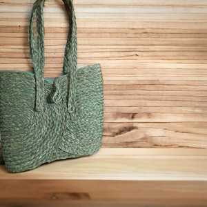 กระเป๋าถือผู้หญิงทำมืออเนกประสงค์ลายหญ้าทะเลทำด้วยมือเป็นมิตรต่อสิ่งแวดล้อม - Product Image 6