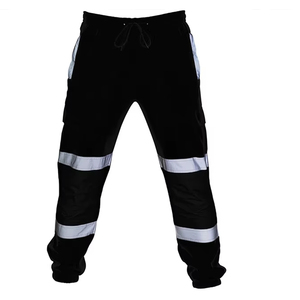 Pantalon de travail d'hiver pour homme, coton, bande réfléchissante thermique, salopette, anti-poussière, coupe-vent, ceinture à cordon, respirant - Product Image 2