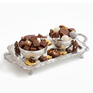 Plateau à chocolat en métal avec bol, qualité supérieure, fait main, bol à bonbons élégant et classique, nouveau bol à chocolat - Product Image 3