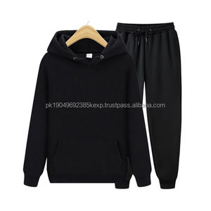 Chándal de Forro Polar de Algodón 100% de Alta Calidad Personalizado, Nuevo Chándal de Dos Piezas de Color Sólido Informal y Moderno para Hombre - Product Image 6