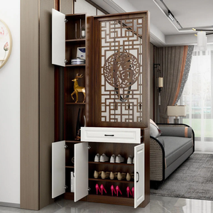 Nouvelle Armoire de Rangement de Style Chinois pour Entrée, Étagère de Séparation, Meuble de Couloir Double Face en Bois Massif Moderne pour Hall d'Entrée et Salon - Product Image 5