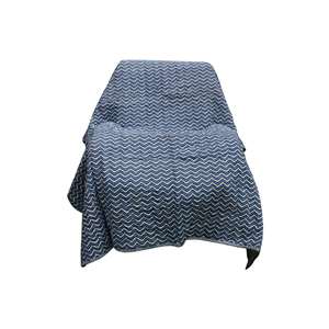 Hand Block Print 100% Cotton Sofa <b>Throw</b> Lightweight Reversible Hand <b>Quilted</b> Striped Home Textile - Product Image 1