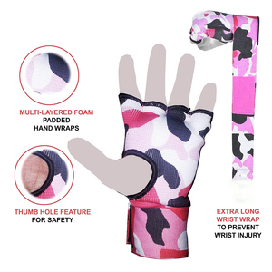 Cheap Luxury Gel Padded Comfortable Hand Wraps <b>Elastic</b> Boxing Gel Mitts Quick Wraps Men Kickboxing Muay Thai MMA <b>Bandages</b> Dummy - Product Image 2