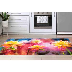 Alfombra con Diseño Floral Amarillo: Apta para Mascotas, Fácil de Limpiar, Alfombra Botánica, Alfombra de Chenilla - Product Image 5