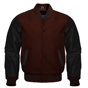 Bordado de chenilla de alta calidad para hombre, Mangas de cuero universitario, bombardero de béisbol personalizado, Letterman 2025 - Product Image 6