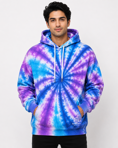 Sudadera con Capucha Tie-Dye para Hombre SINEWY SPORTS, Corte Regular, Informal, con Bolsillos, Estilo Otoñal - Product Image 3