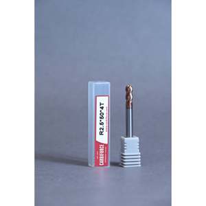 CARBIFORCE 5*50 4 FLAUTE BALLNOSE 55HRC TiSiN COATED CNC Fresadoras ODM Paquete de caja compatible - Product Image 1