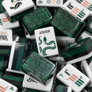 MAHJ ALA MODE the Exotics - Colección White Tigers Tile, Juego de 160 Fichas de Mahjong Acrílicas Americanas - Product Image 1