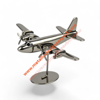 Modelo de Avión Moderno de Latón de Lujo Hecho a Mano, Elegante Escultura de Hélice para Decoración de Escritorio, para Coleccionistas y Entusiastas de la Aviación