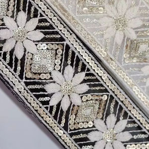 Precio bajo algodón francés guipur bordado tela de encaje accesorios de encaje para vestidos decoración de flores - Product Image 1