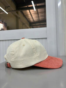 Cream and Terracotta <b>Corduroy</b> Baseball Hats Two Tone Unisex <b>Cap</b> Wholesale for Promotions Outdoor Headwear OEM Vietnam Dad Hat - Product Image 3