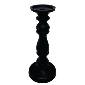 Wedding Decoration <b>Candle</b> Pillar <b>Holder</b> Set of 3 Small Size Black Colour <b>Candle</b> <b>Stick</b> <b>Holder</b> for Home Decoration - Product Image 3