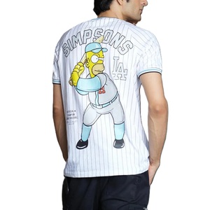Lettre personnalisée imprimer Los Angeles ligne motif Jersey hommes décontracté sport à manches courtes respirant coupe régulière 100% T-Shirt - Product Image 2