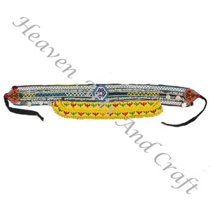 Cinturón Vintage para danza del vientre, cinturón tradicional afgano, cinturón Kuchi Tribal BB071 Old Banjara, cinturones con cuentas hechos a mano Vintage Real - Product Image 2