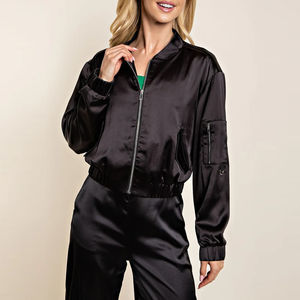 Chaqueta Bomber de Lona Estampada para Mujer, al por Mayor, con Cremallera Completa, Impermeable, Transpirable, para Invierno y Actividades al Aire Libre - Product Image 1